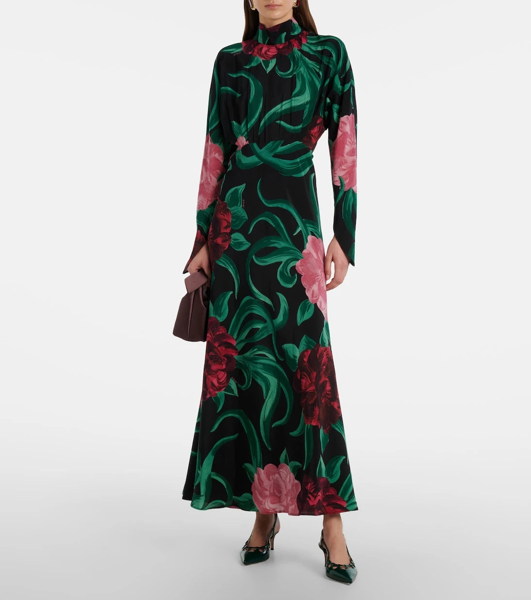 La DoubleJ - Gilda floral silk midi dress