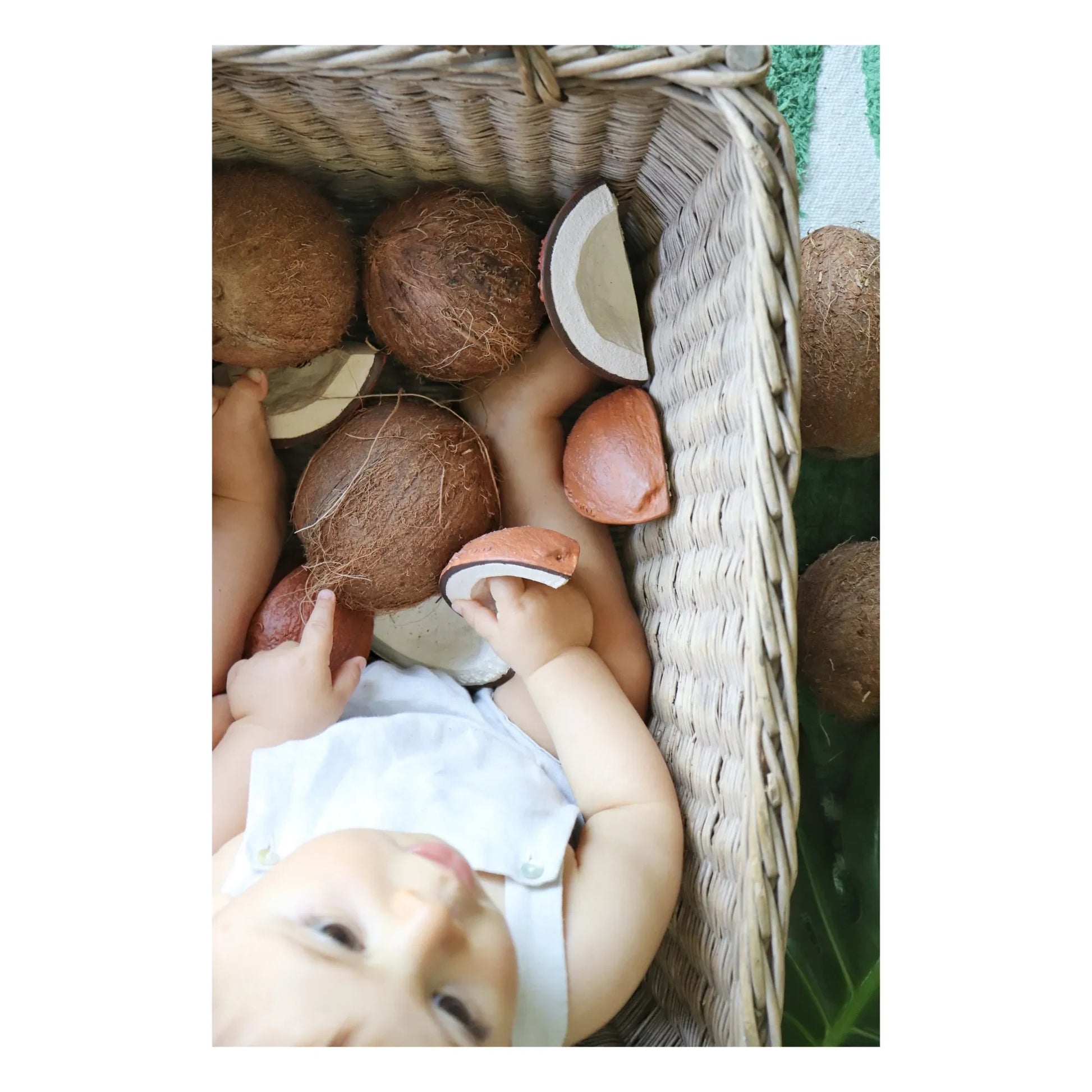 Oli & Carol - Coco the Coconut Teething Ring | White