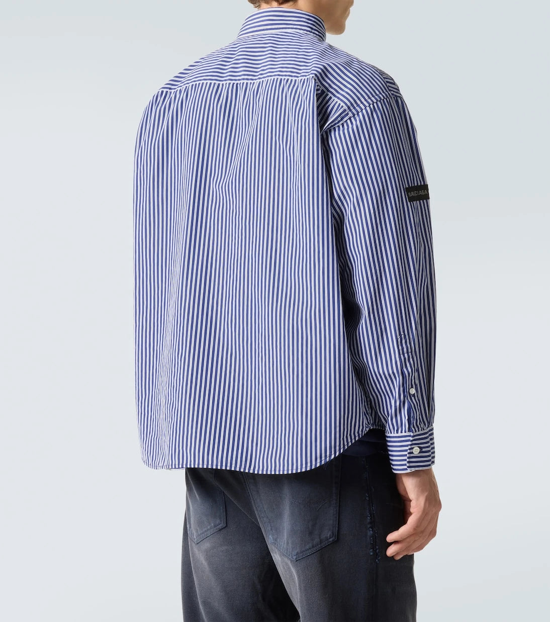 Balenciaga - Striped cotton-blend poplin shirt