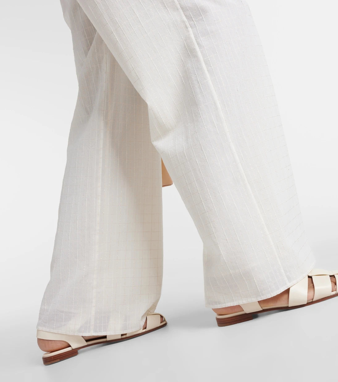 Loro Piana - Tristin checked cotton-blend wide-leg pants