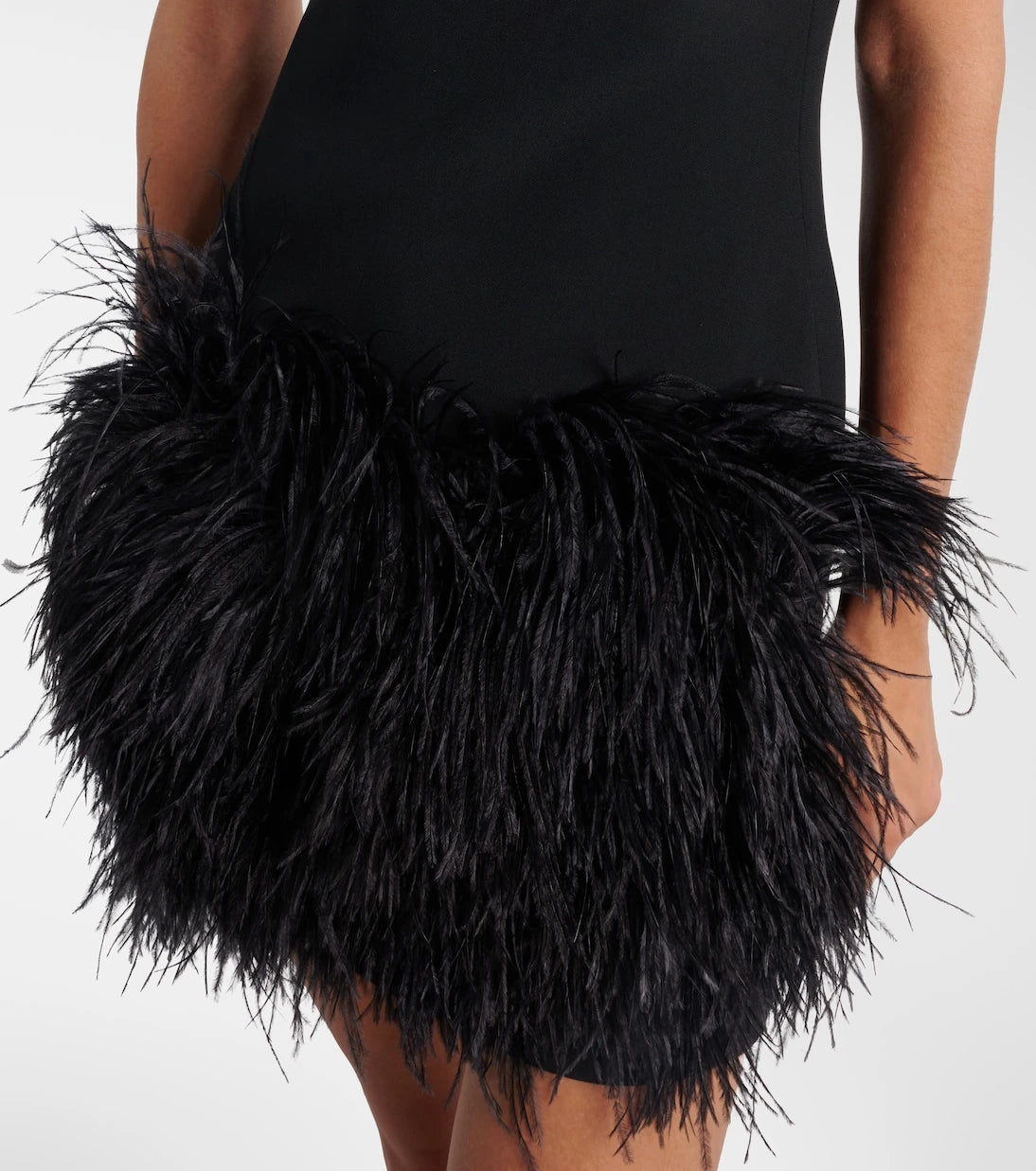 David Koma - Feather-trimmed minidress