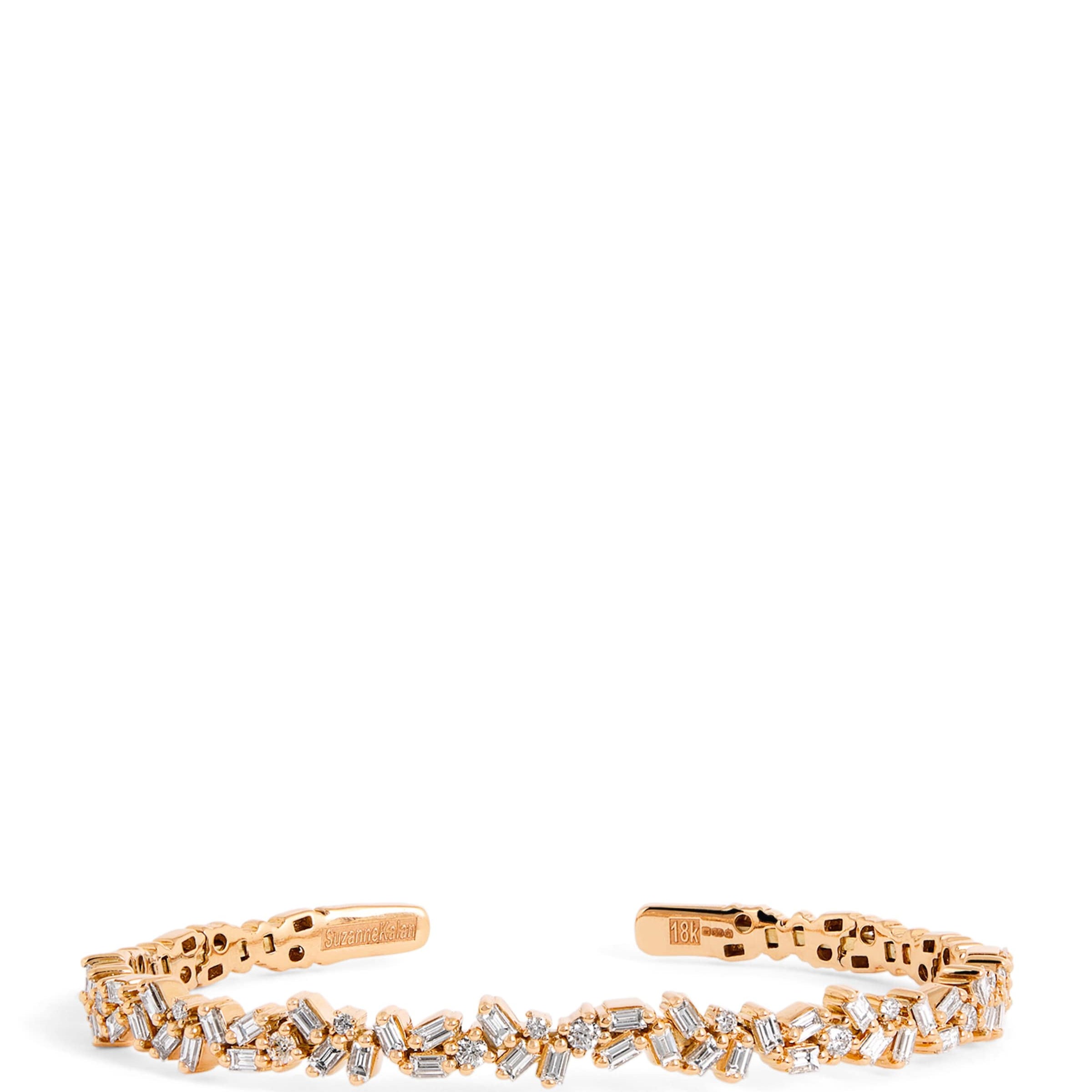 Small Rose Gold and Diamond Classic Fireworks Bangle