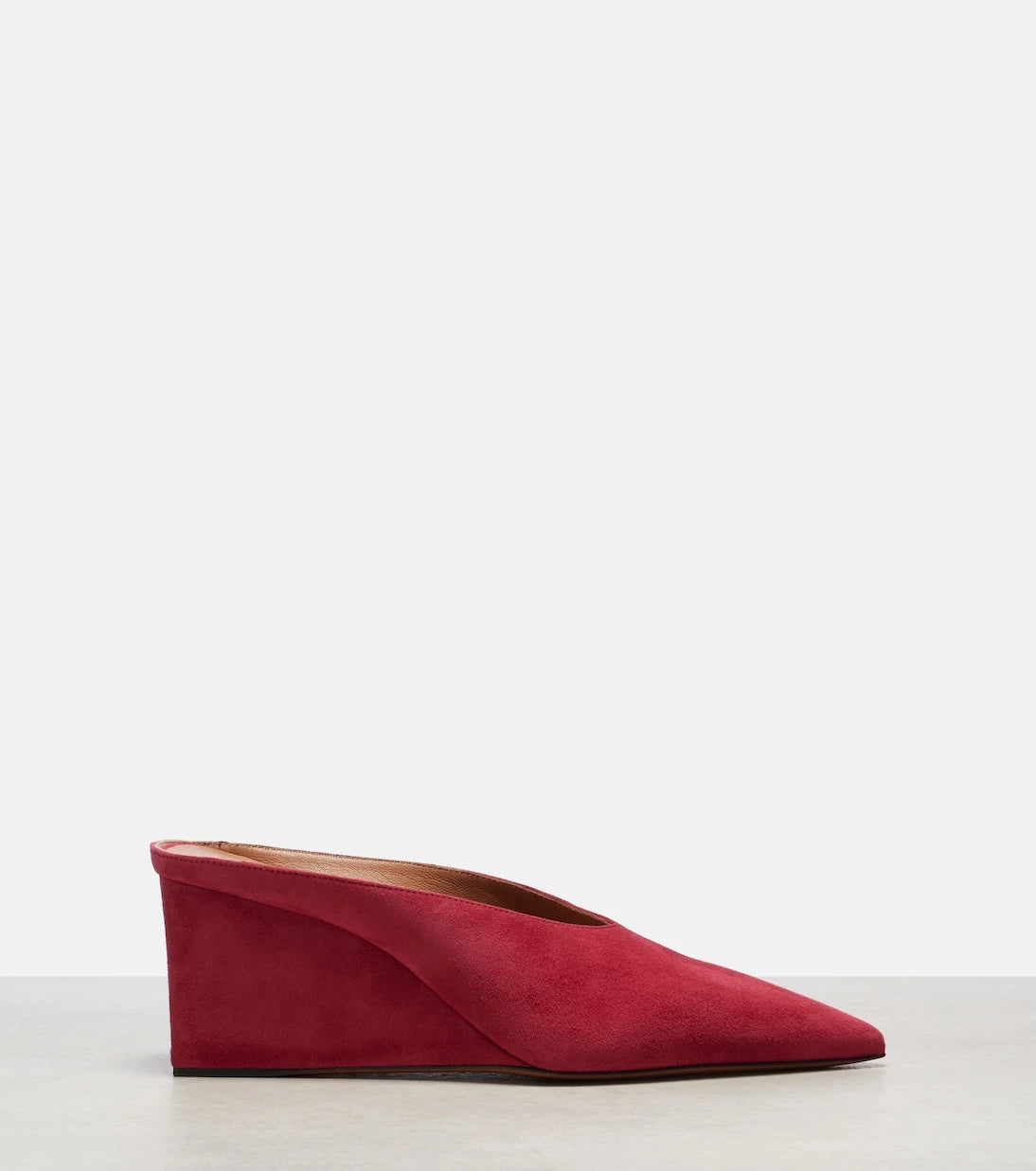 Alaïa - Cube 75 suede wedge mules