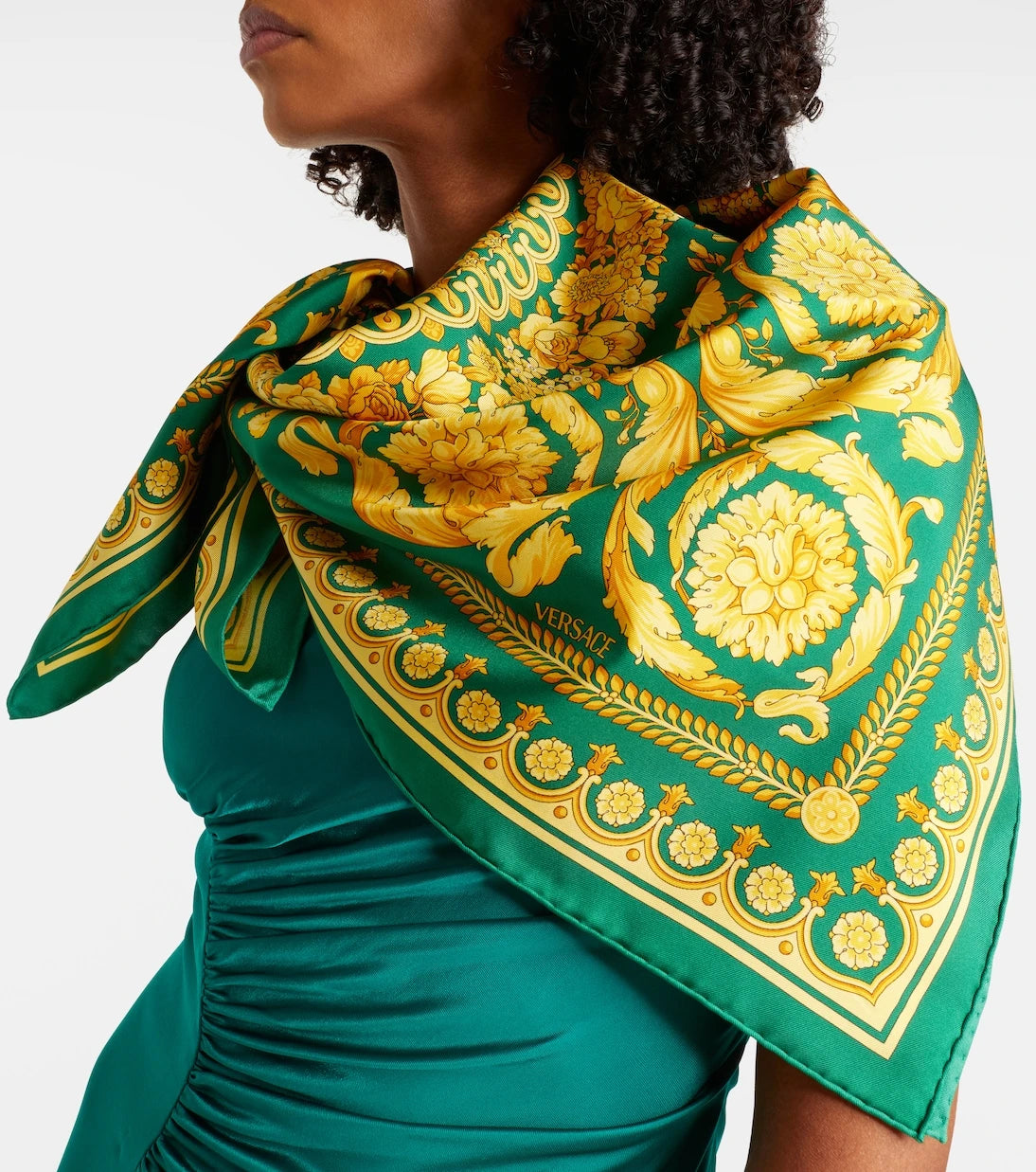 Versace - Barocco silk twill scarf