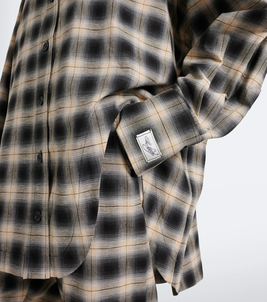 The Attico - Checked asymmetric cotton shirt
