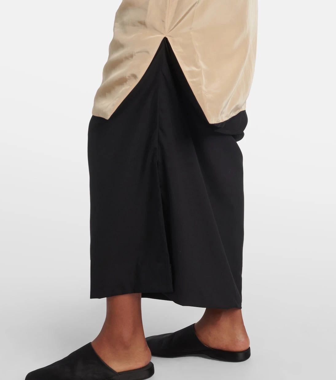 Calvin Klein Collection - Tyler layered wool and silk maxi skirt