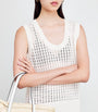 Varley White Open-Knit Ferns Tank Top