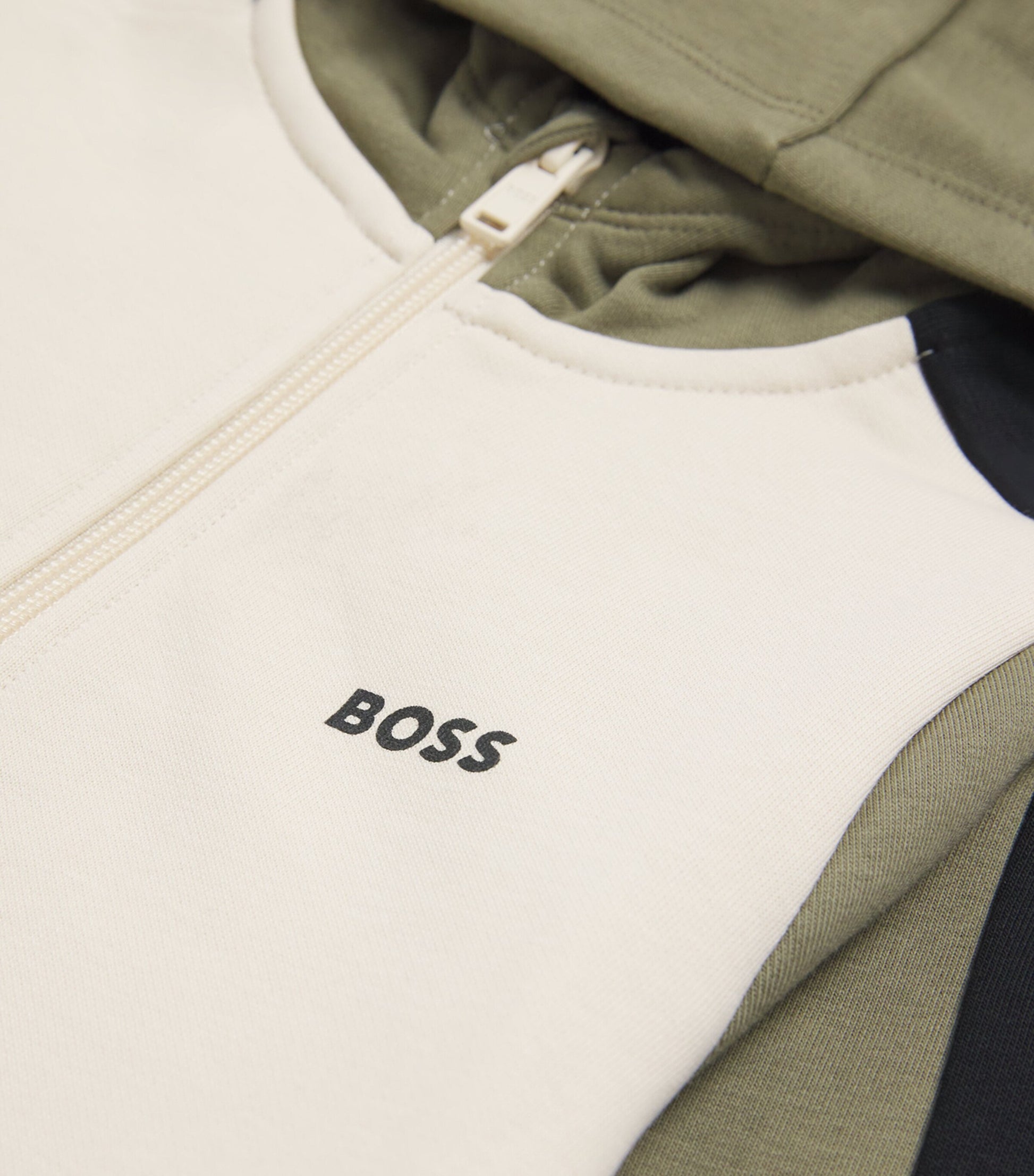 BOSS Kidswear Colour-Block Logo Zip-Up Hoodie (4-16 Years)