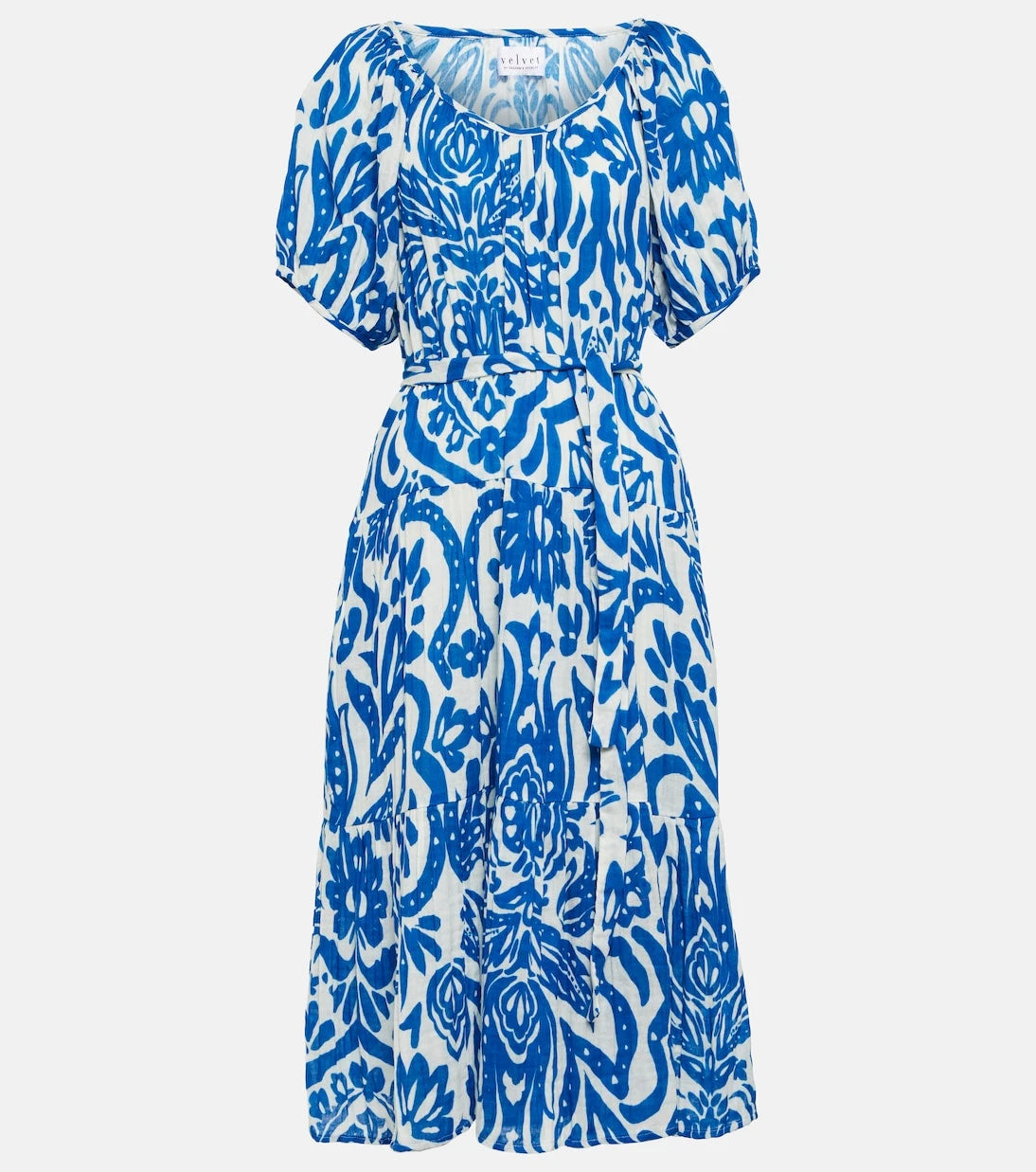 Velvet - Madilyn printed cotton midi dress