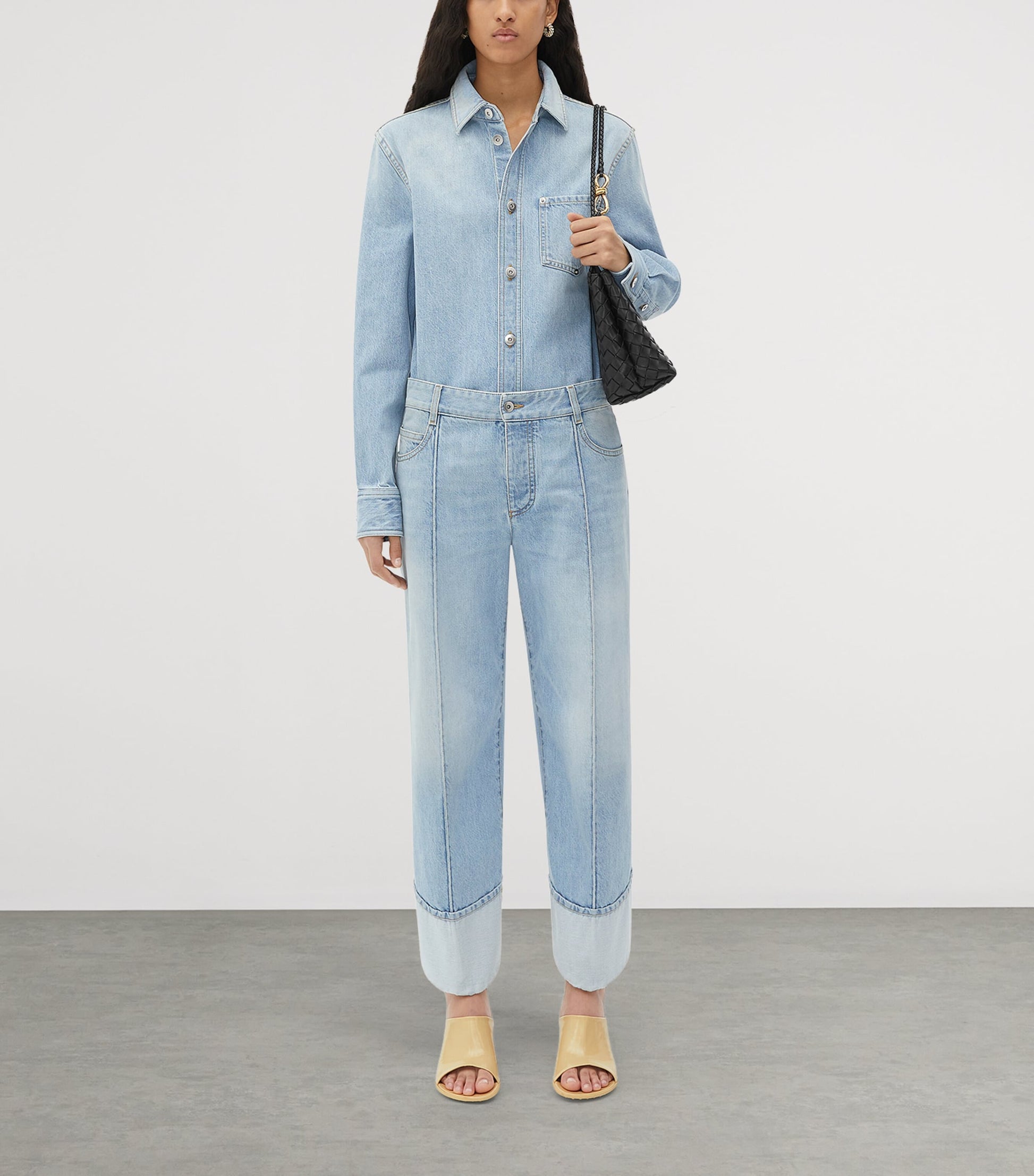 Small Leather Andiamo Top-Handle Bag BLACK-M BRASS-BLACK