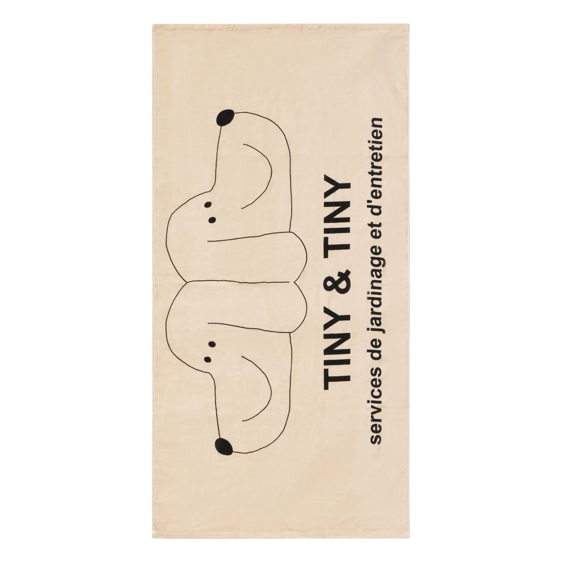 Tinycottons - Tiny &amp; Tiny Organic Cotton Beach Towel | Beige