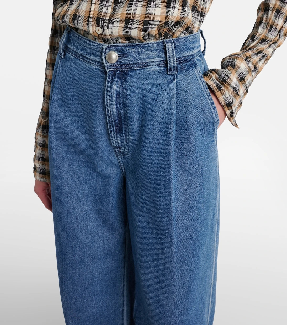 7 For All Mankind - Pleated wide-leg jeans