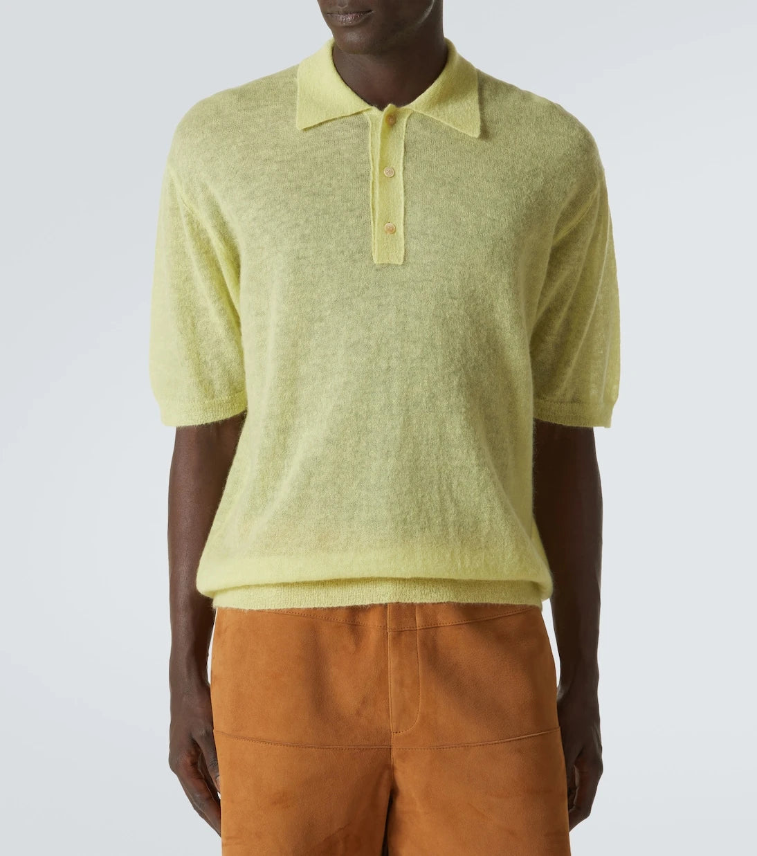 Auralee - Mohair-blend polo sweater