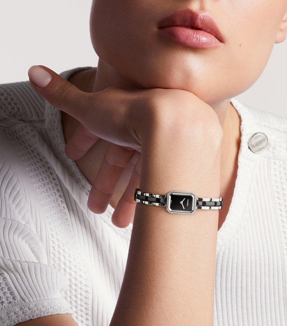 CHANEL Stainless Steel and Diamond Première Ceramic Watch 15.2mm