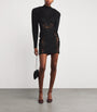 Stella McCartney Black Lace-Detail Mini Dress