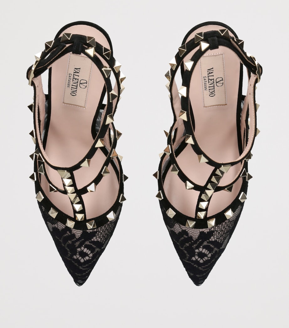 Valentino Garavani Lace Rockstud Pumps 100