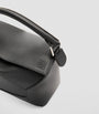 LOEWE Black Small Leather Puzzle Edge Top-Handle Bag
