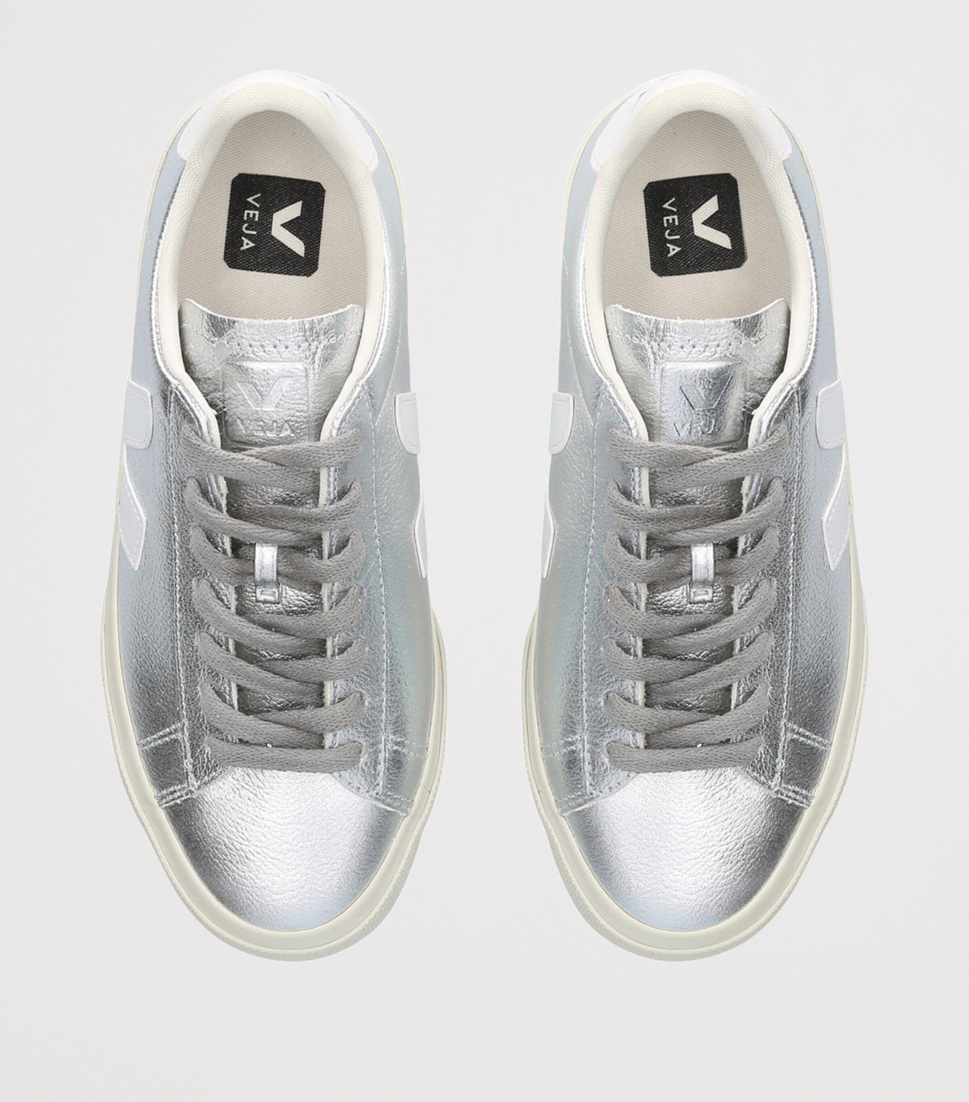 Veja Silver Leather Campo Sneakers