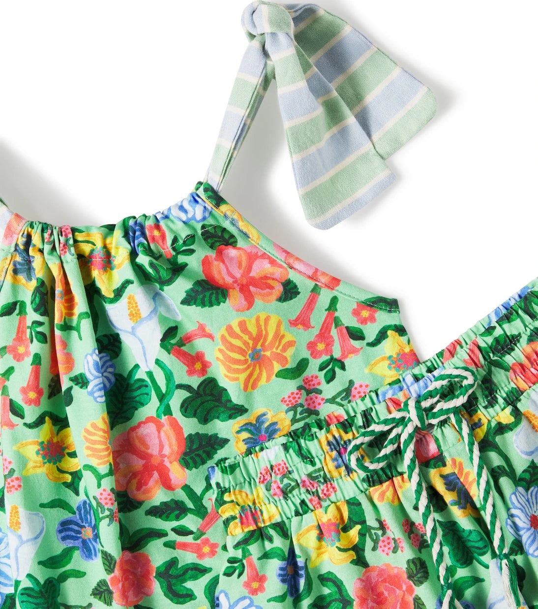 Fábula - Floresceu cotton top and shorts set