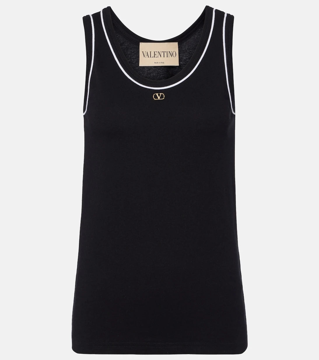 Valentino - VLogo cotton jersey tank top