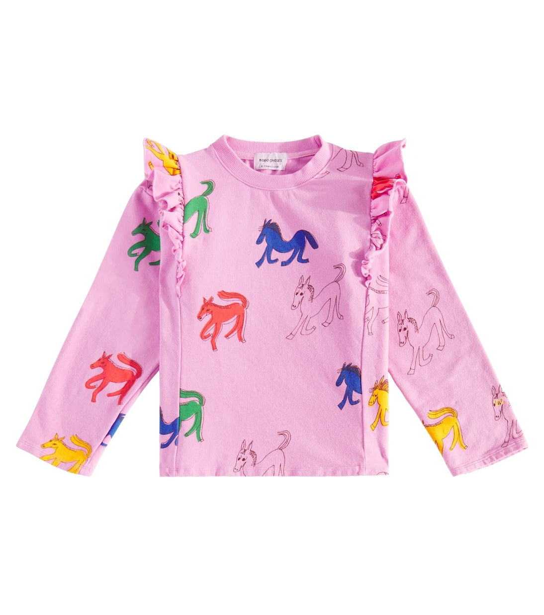 Bobo Choses - Wonder Horse ruffled cotton sweatshirt