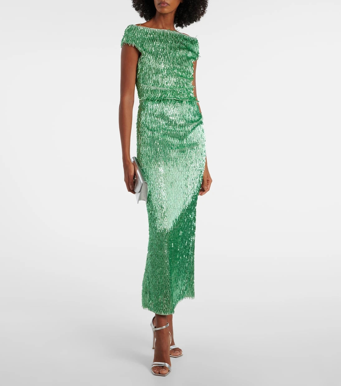 Erdem - Beaded off-shoulder midi dress