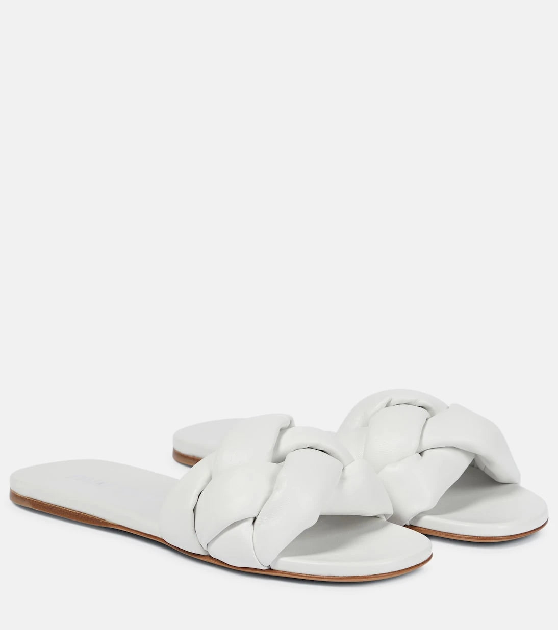 Miu Miu - Woven leather slides