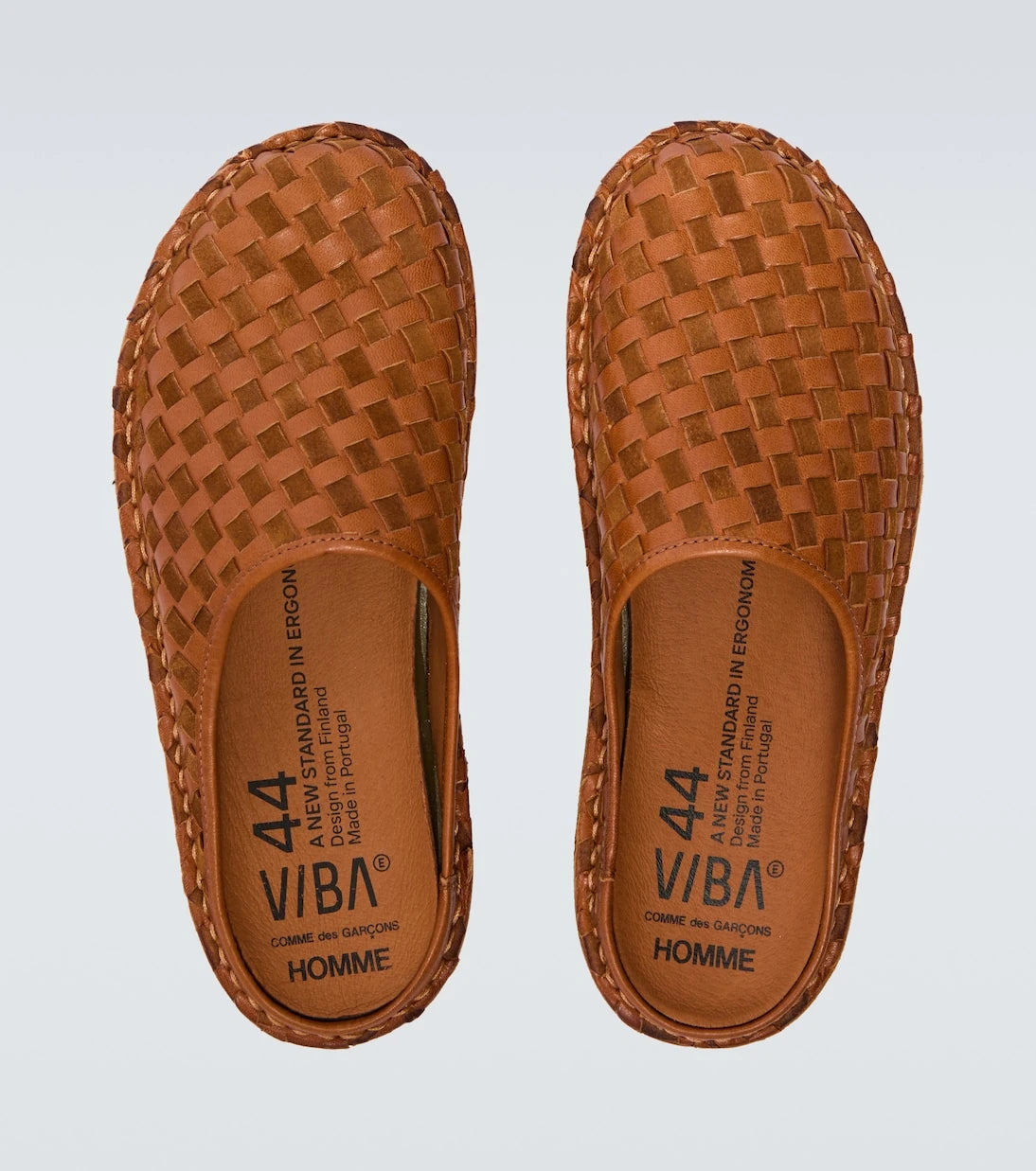 Comme des Garçons Homme - x VIBAe leather and suede mules