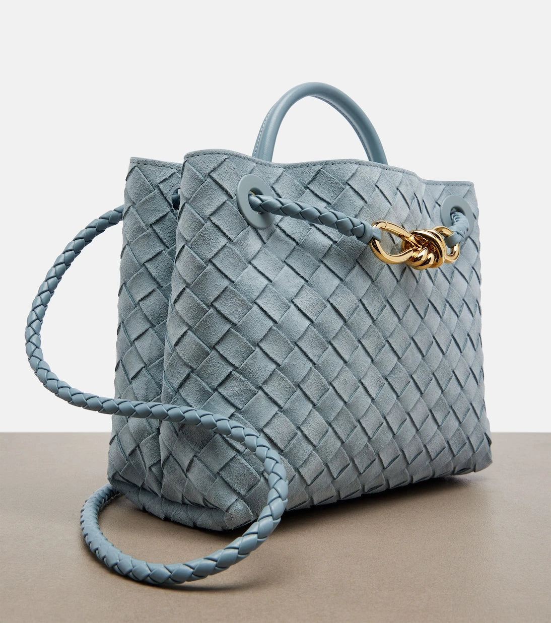 Bottega Veneta - Andiamo Small suede top-handle bag
