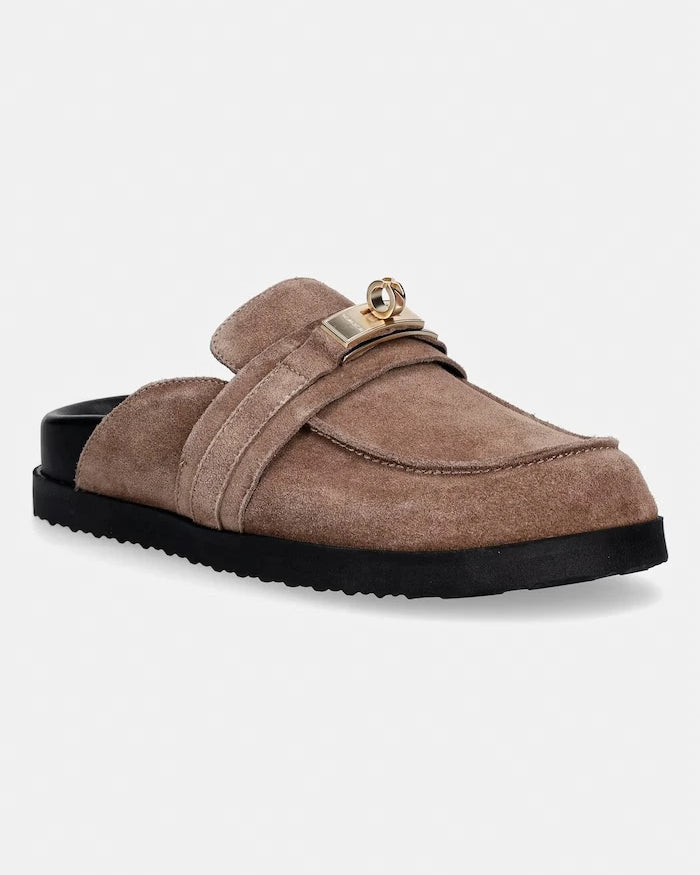 Nokwol чехли дамски от велур Tammy Mushroom Suede