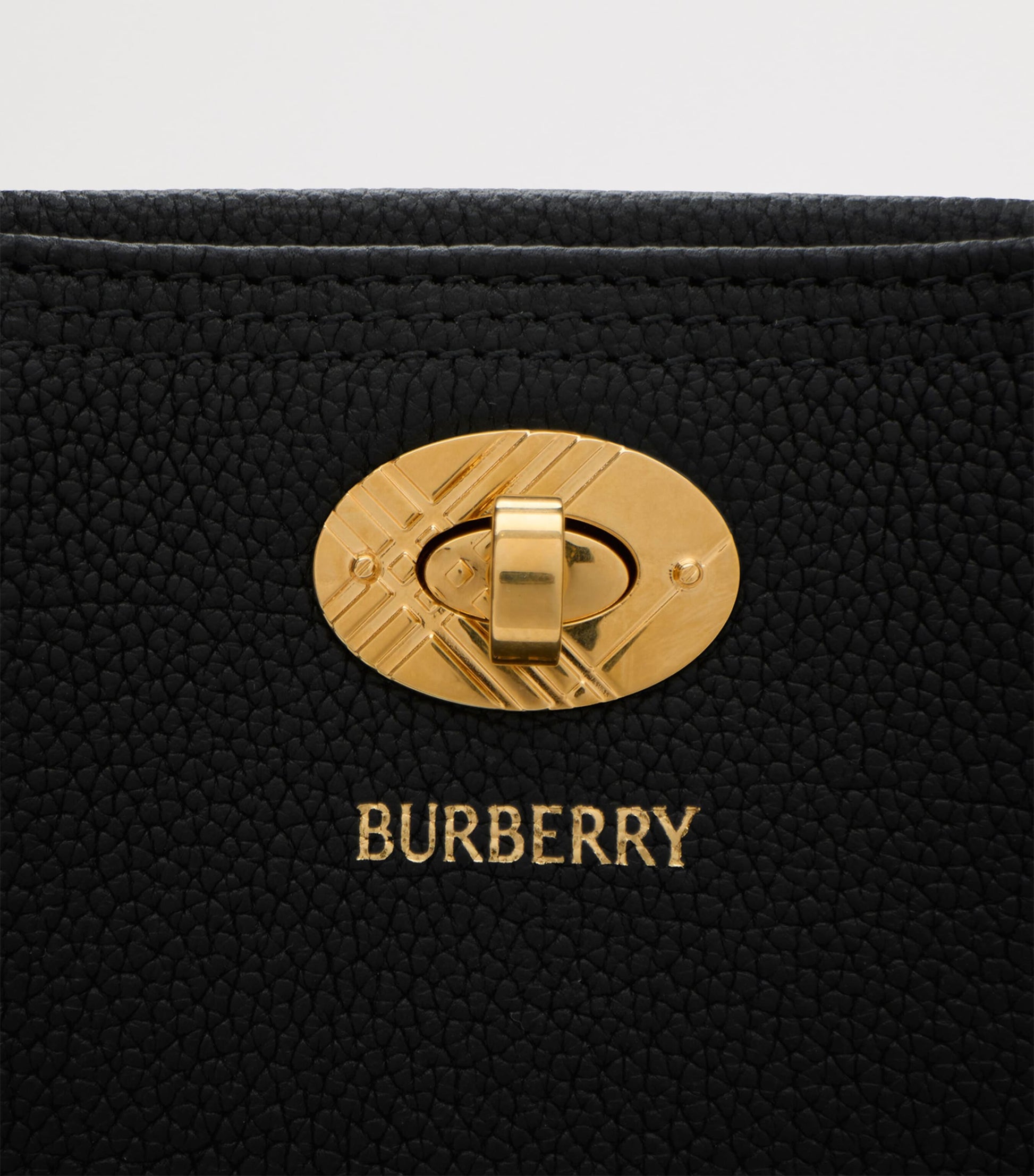Burberry Black Small Calfskin Cotswolds Tote Bag