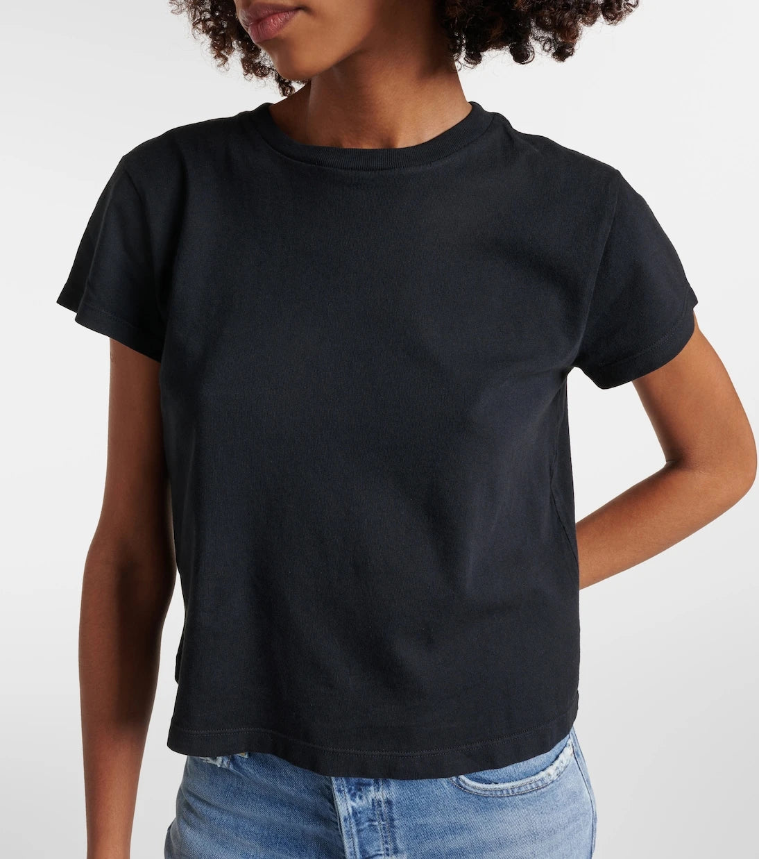Agolde - Adine cropped cotton jersey T-shirt