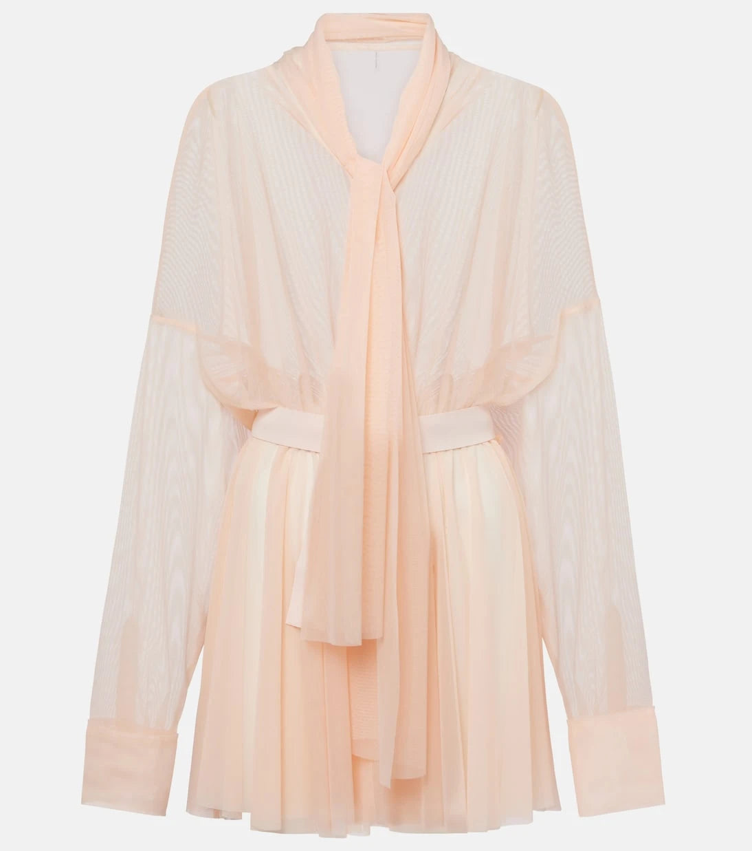 Norma Kamali - Tie-neck chiffon minidress