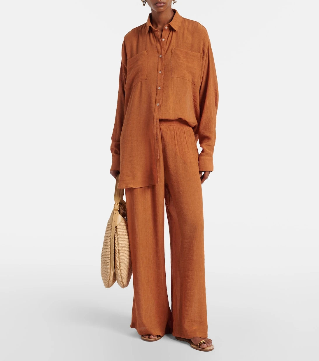 Jade Swim - Mika seersucker shirt