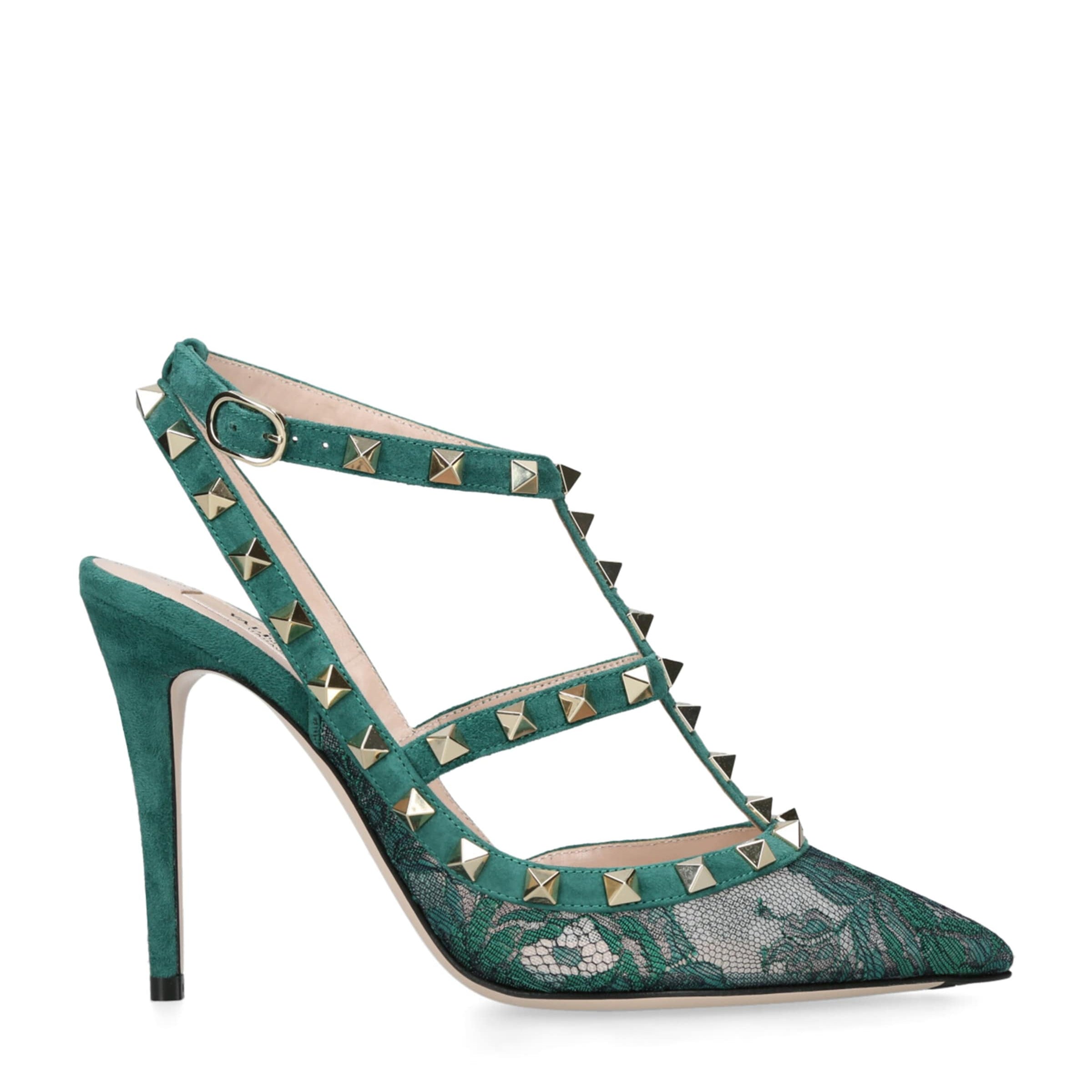 Valentino Garavani Lace Rockstud Pumps 100