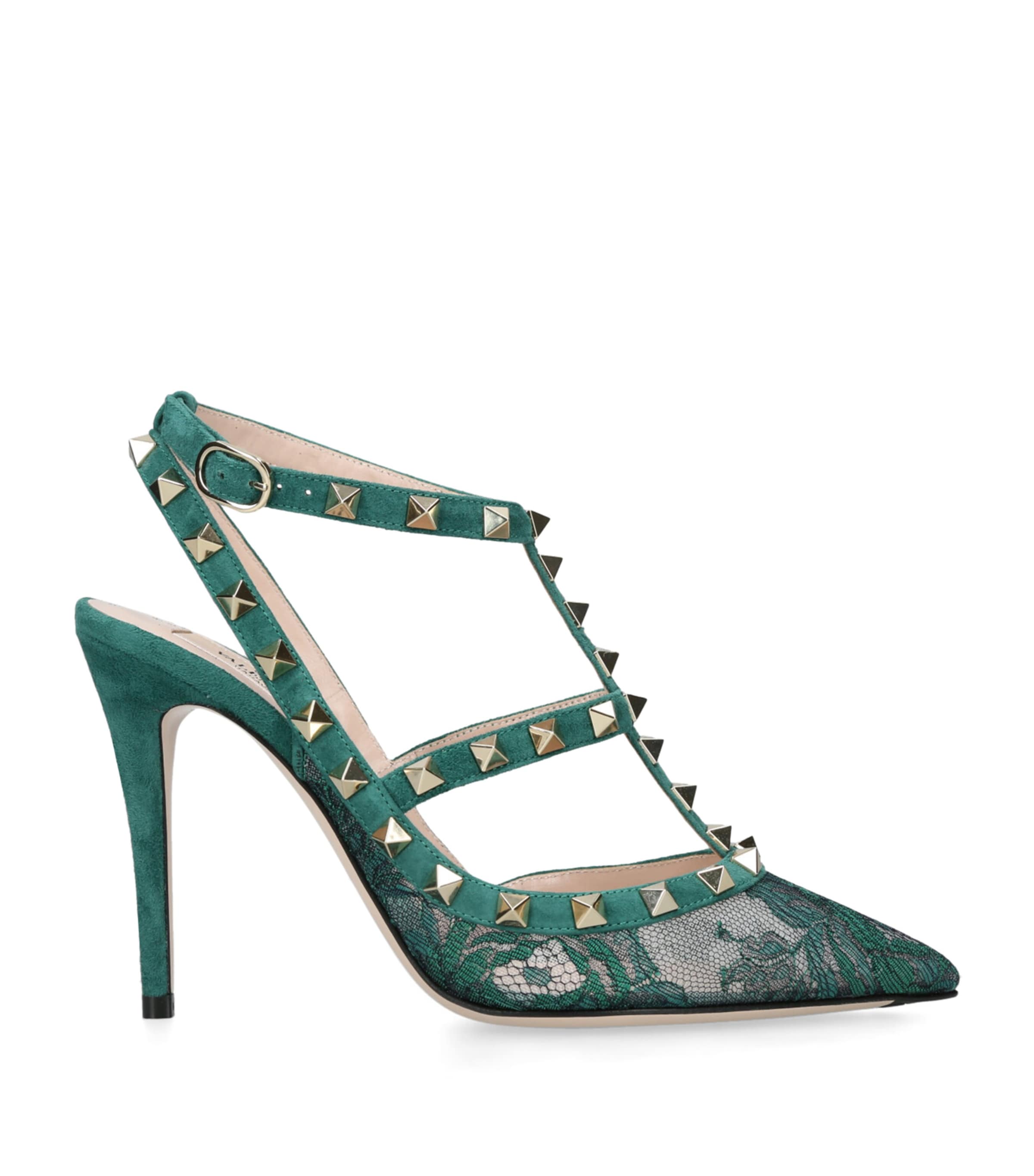 Valentino Garavani Lace Rockstud Pumps 100