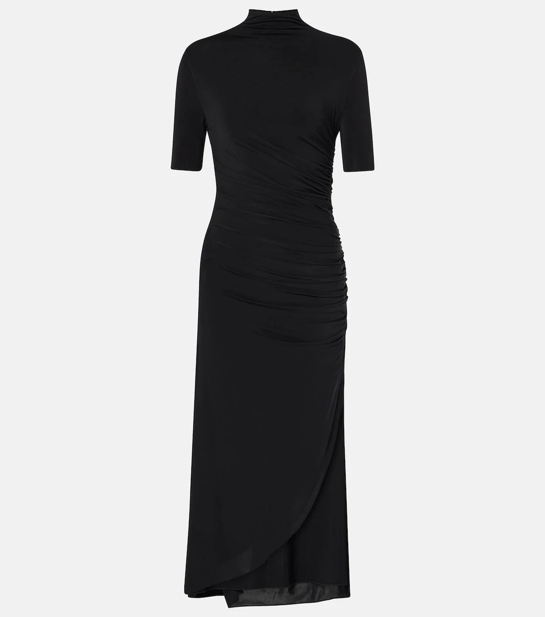 Alaïa - Draped asymmetric midi dress