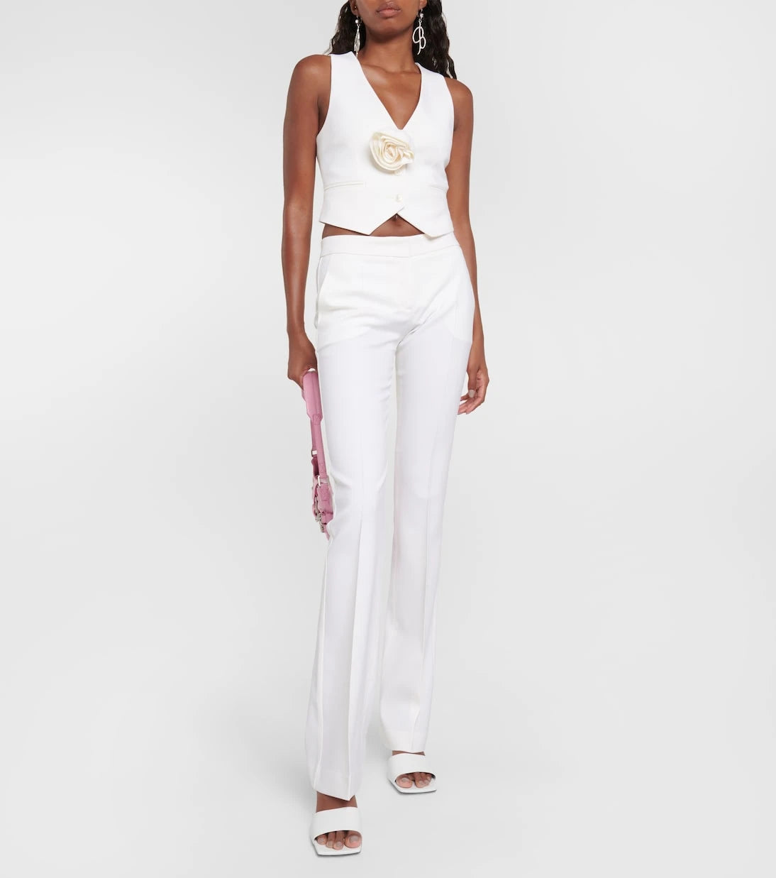Blumarine - بنطلون بقصّة ضيقة وخصر متوسط الارتفاع