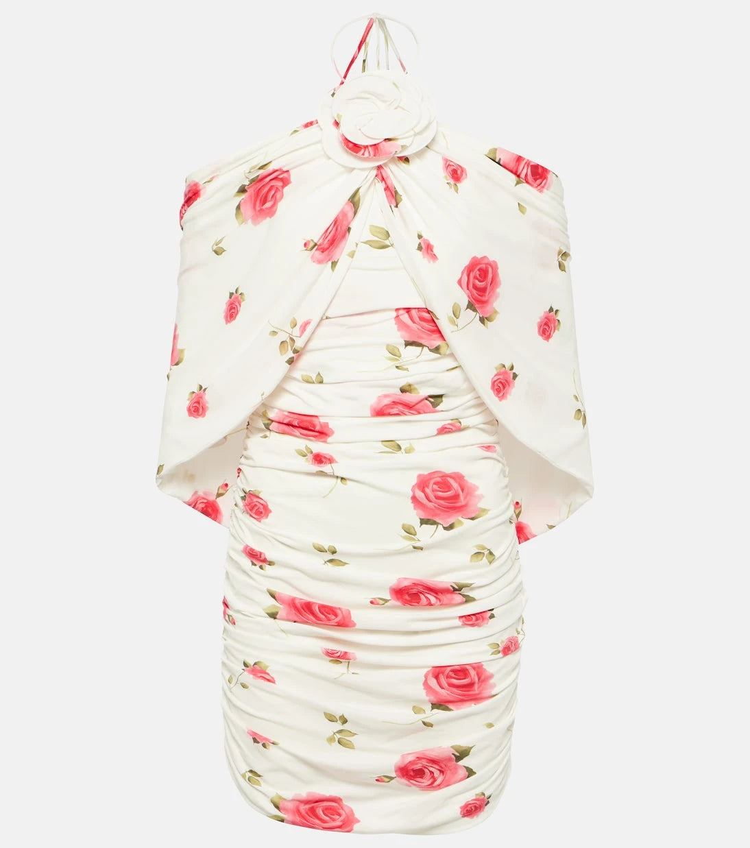 Magda Butrym - Floral-appliqué ruched minidress