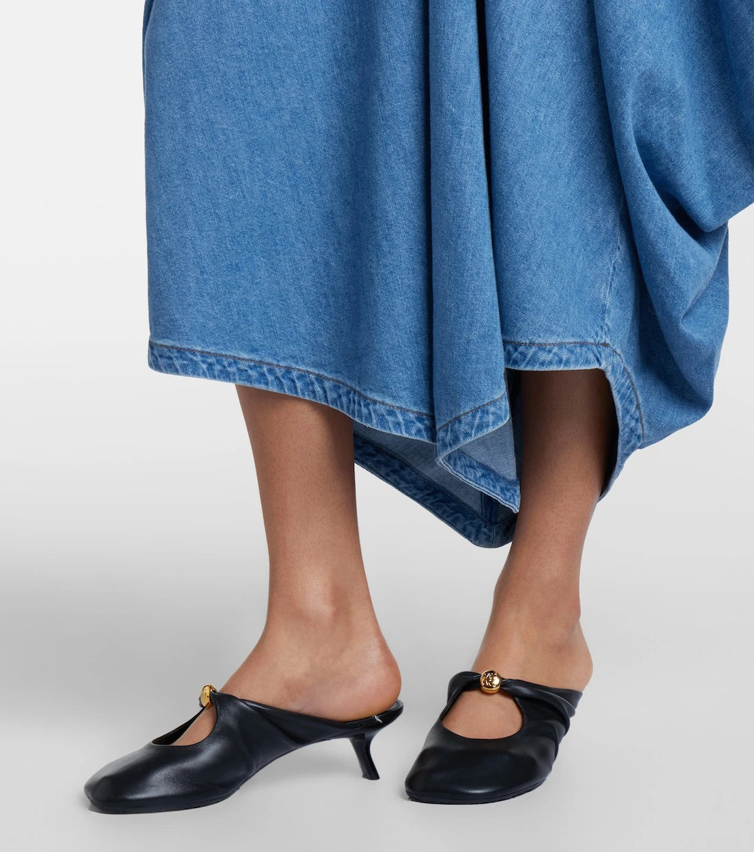 Loewe - Asymmetrical denim midi skirt