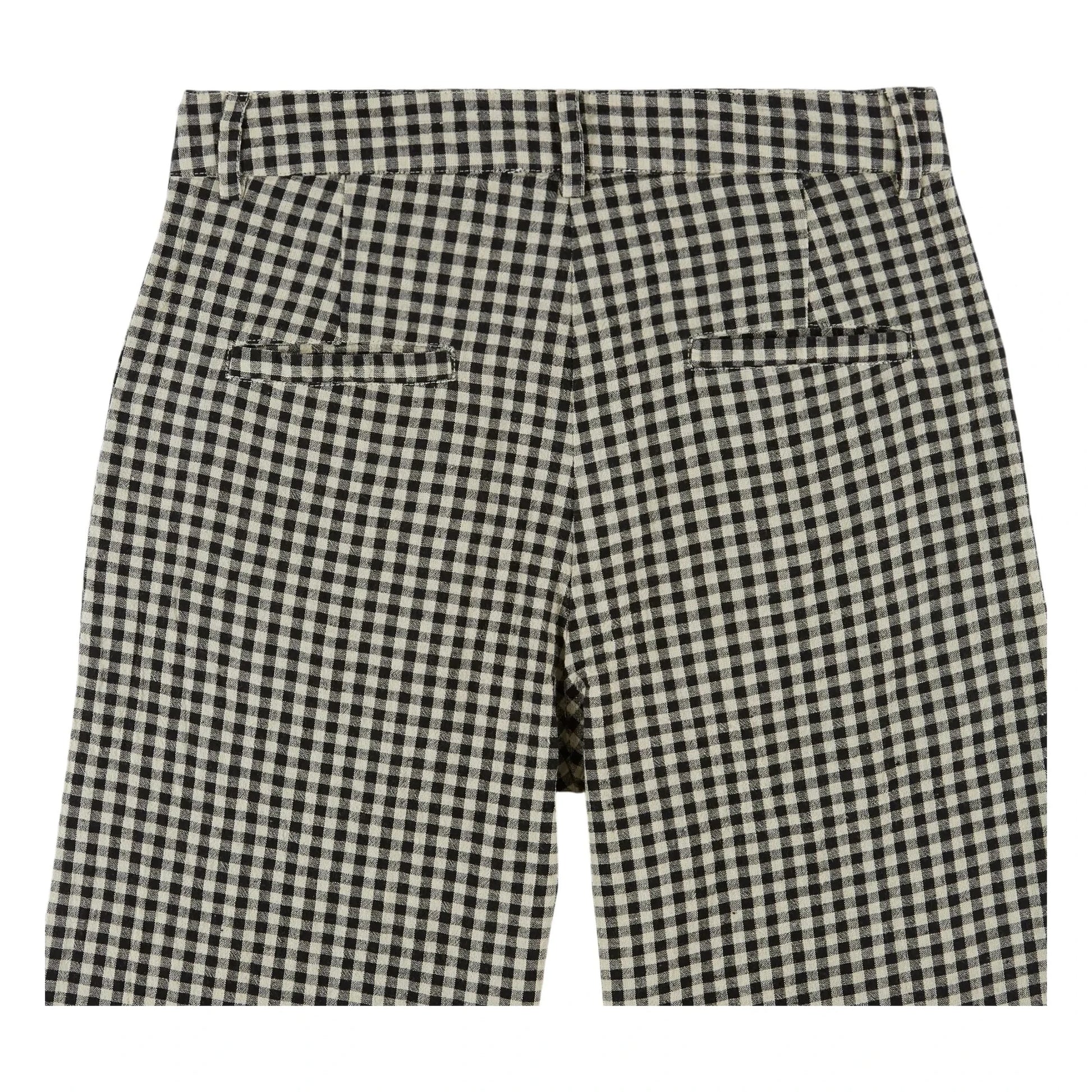 Emile et Ida - Cotton Gingham Trousers | Black