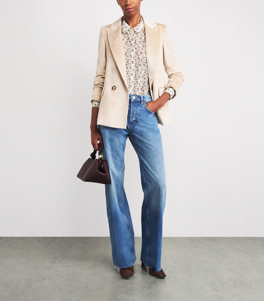 ME+EM Multi Cotton-Silk Cottage Garden Blouse