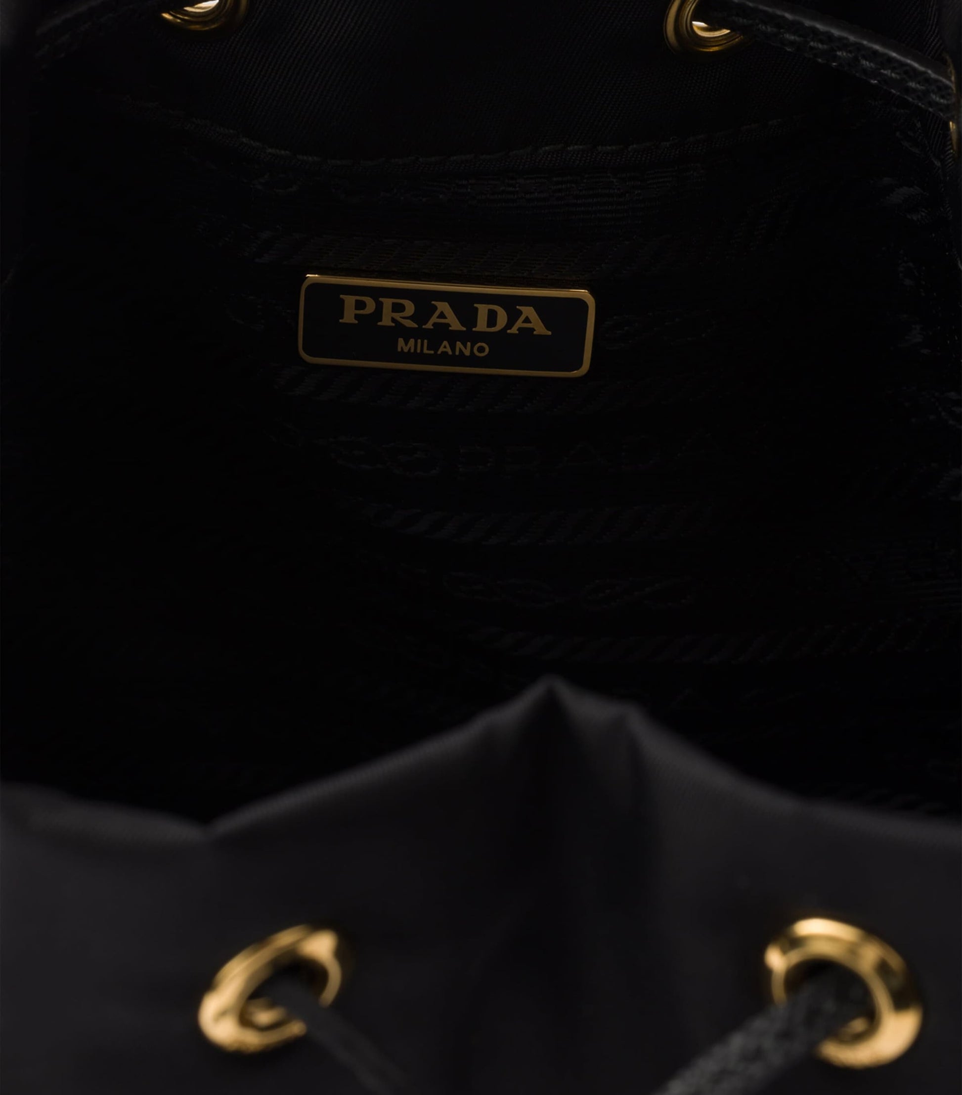 Prada Black Re-Nylon Duet Bucket Bag