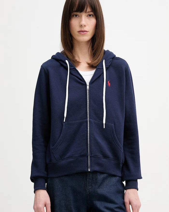 Polo Ralph Lauren Kadın Kapüşonlu Fermuarlı Pamuklu Sweatshirt