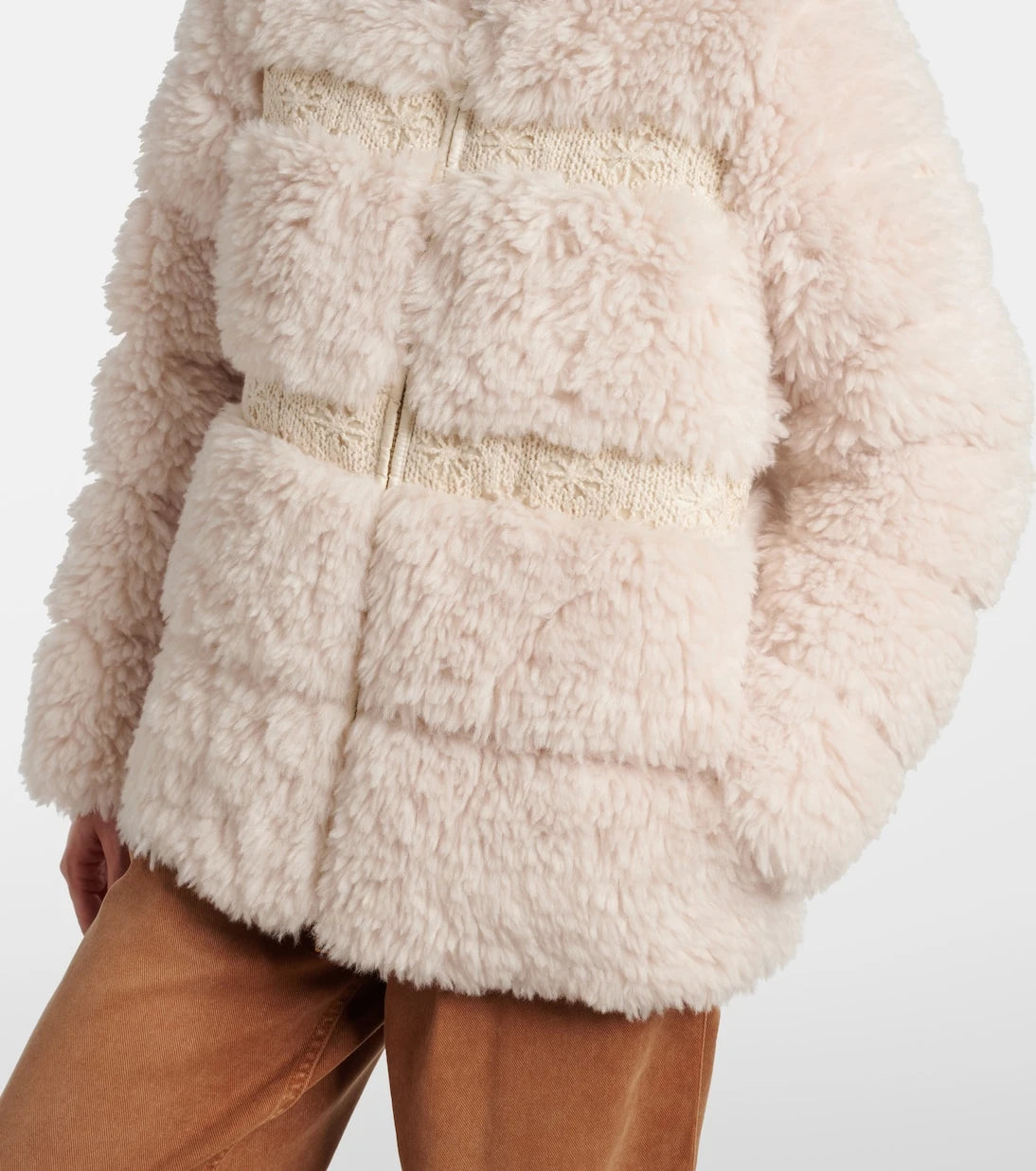 Moncler - Verie makrome peluş kuş tüyü mont