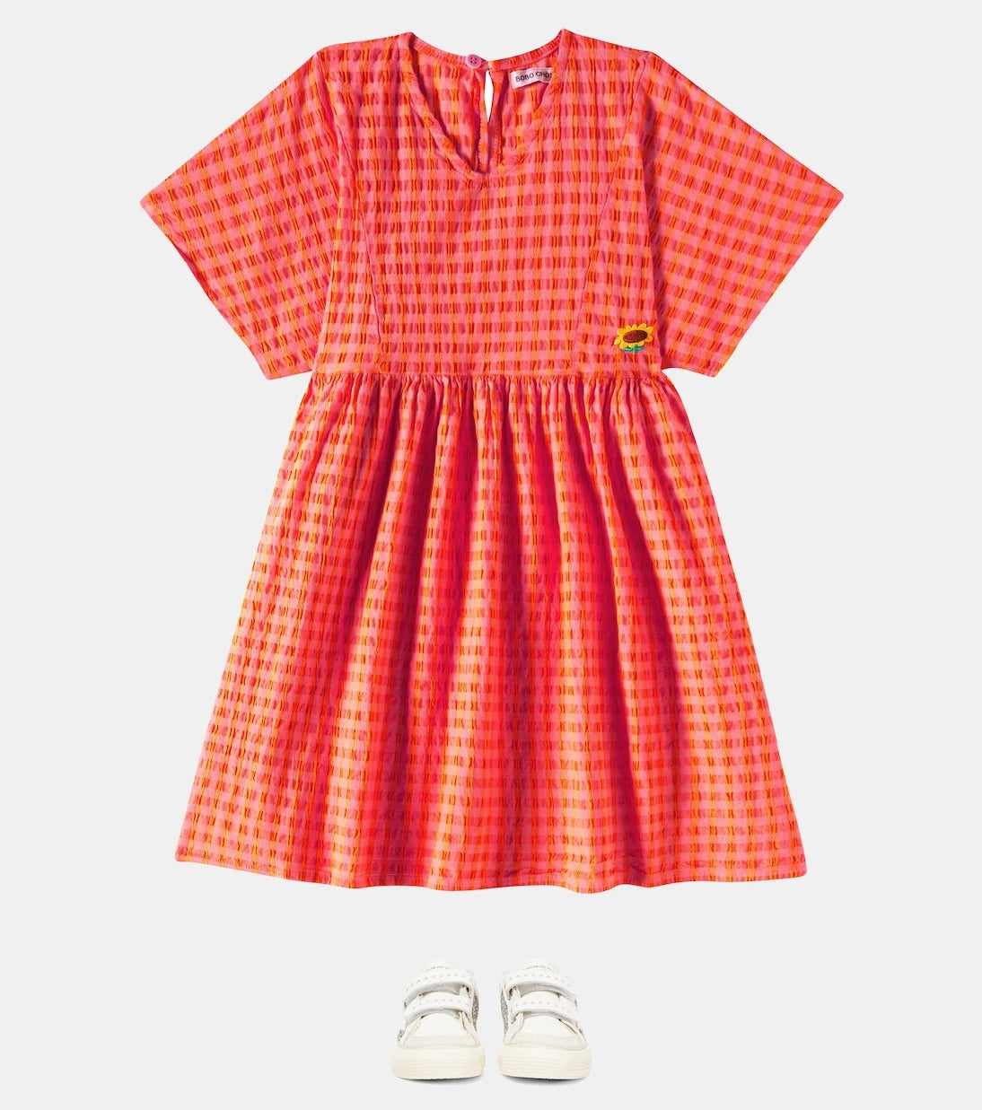 Bobo Choses - Checked cotton-blend dress