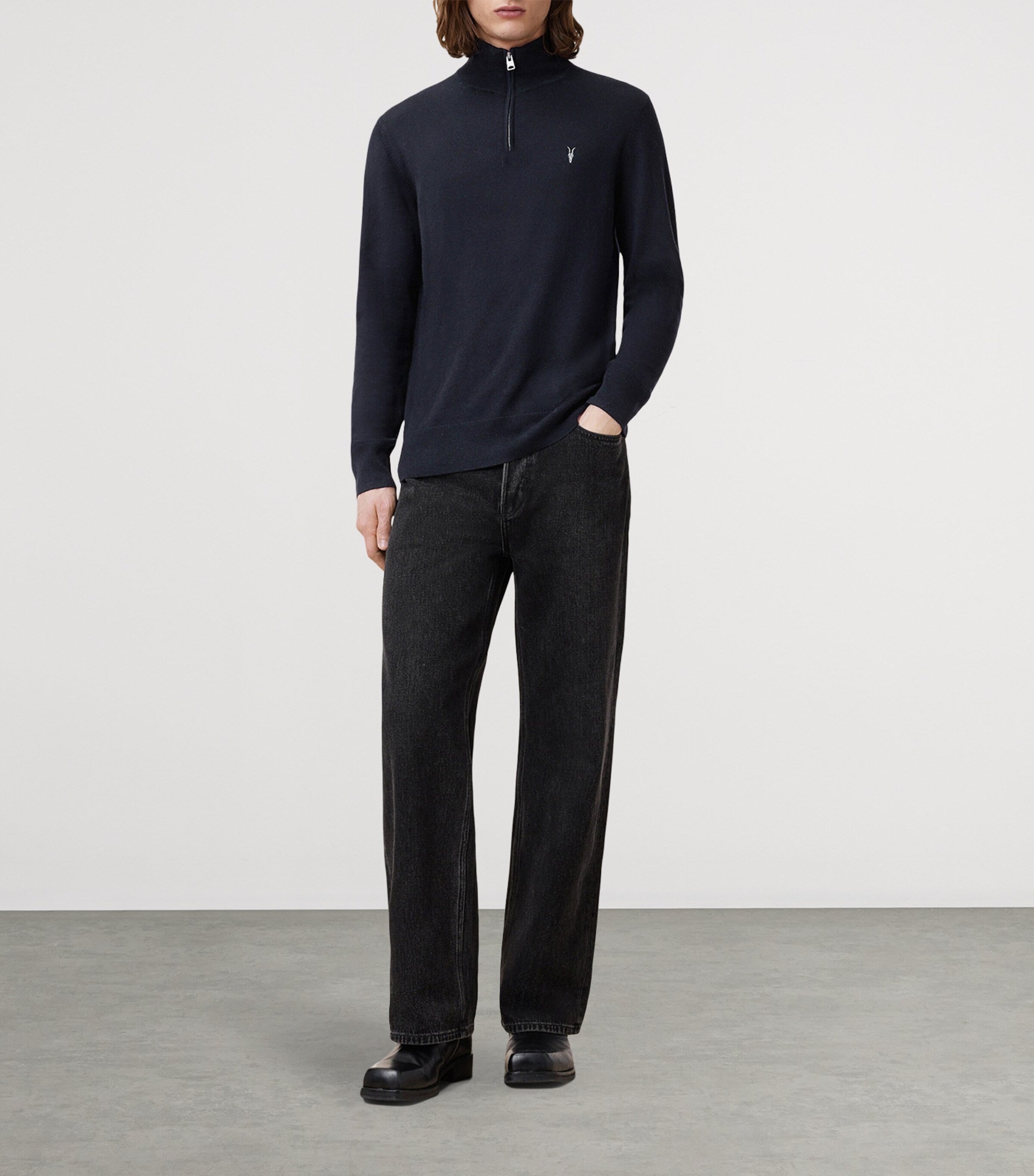 Blue Wool-Blend Kilburn Sweater