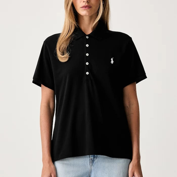 Polo Ralph Lauren yaka detaylı pamuklu kadın tişört
