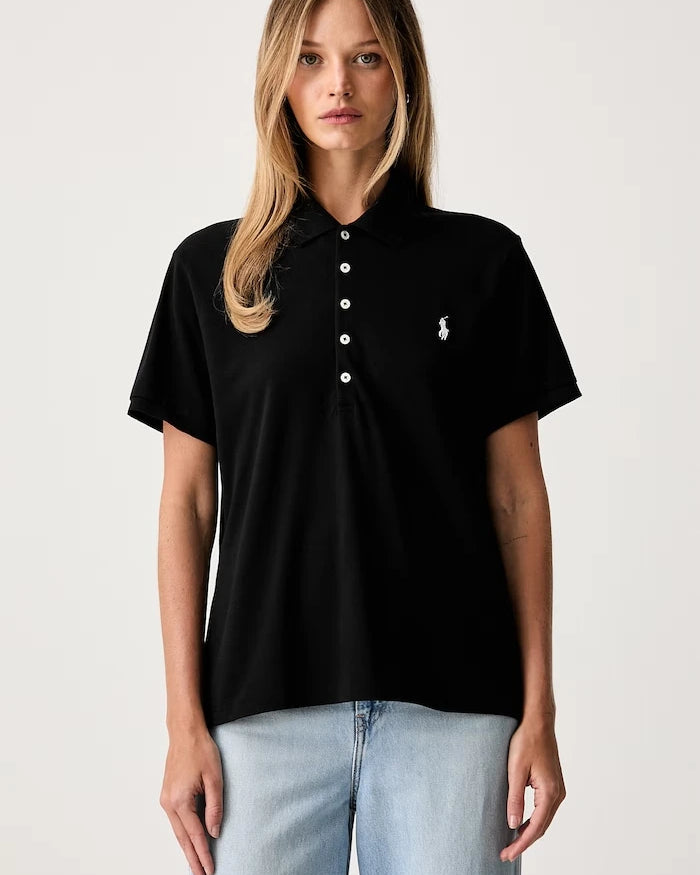 Polo Ralph Lauren yaka detaylı pamuklu kadın tişört
