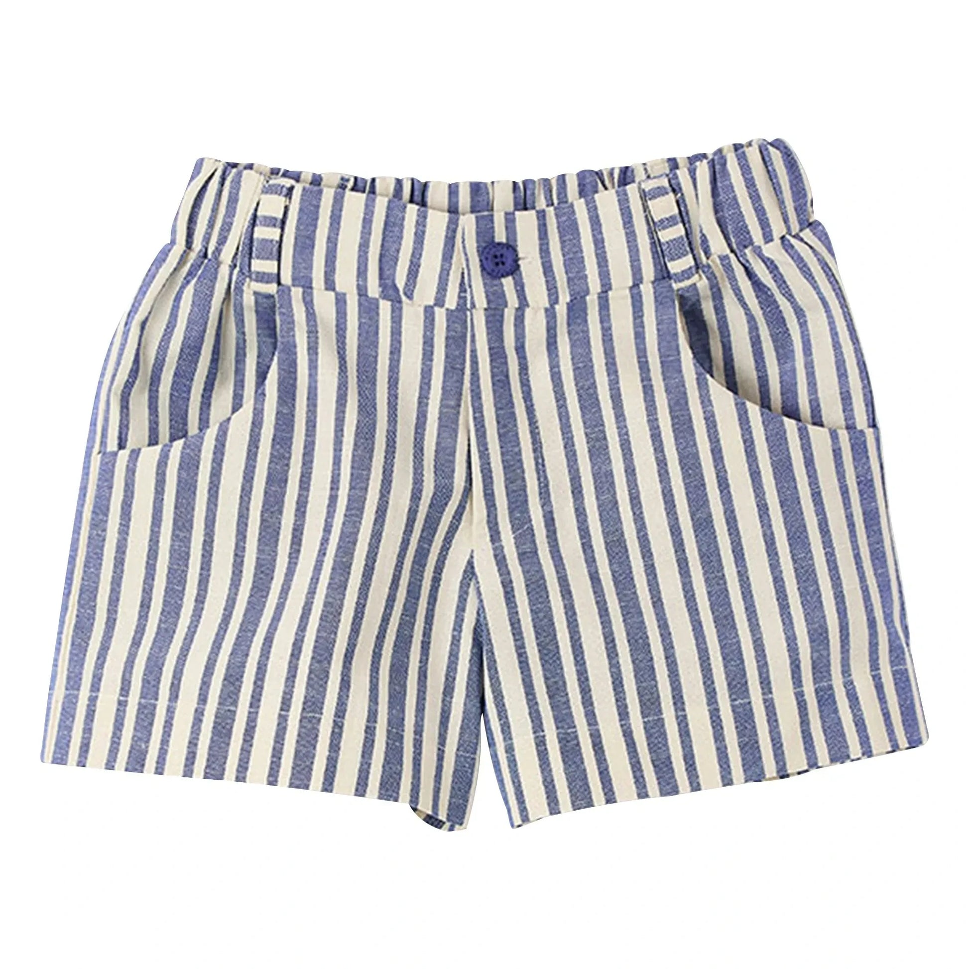 Fabula - Striped Wide Short | Light Blue
